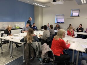 Attendees at the workshop mapping out the priorities for this work package