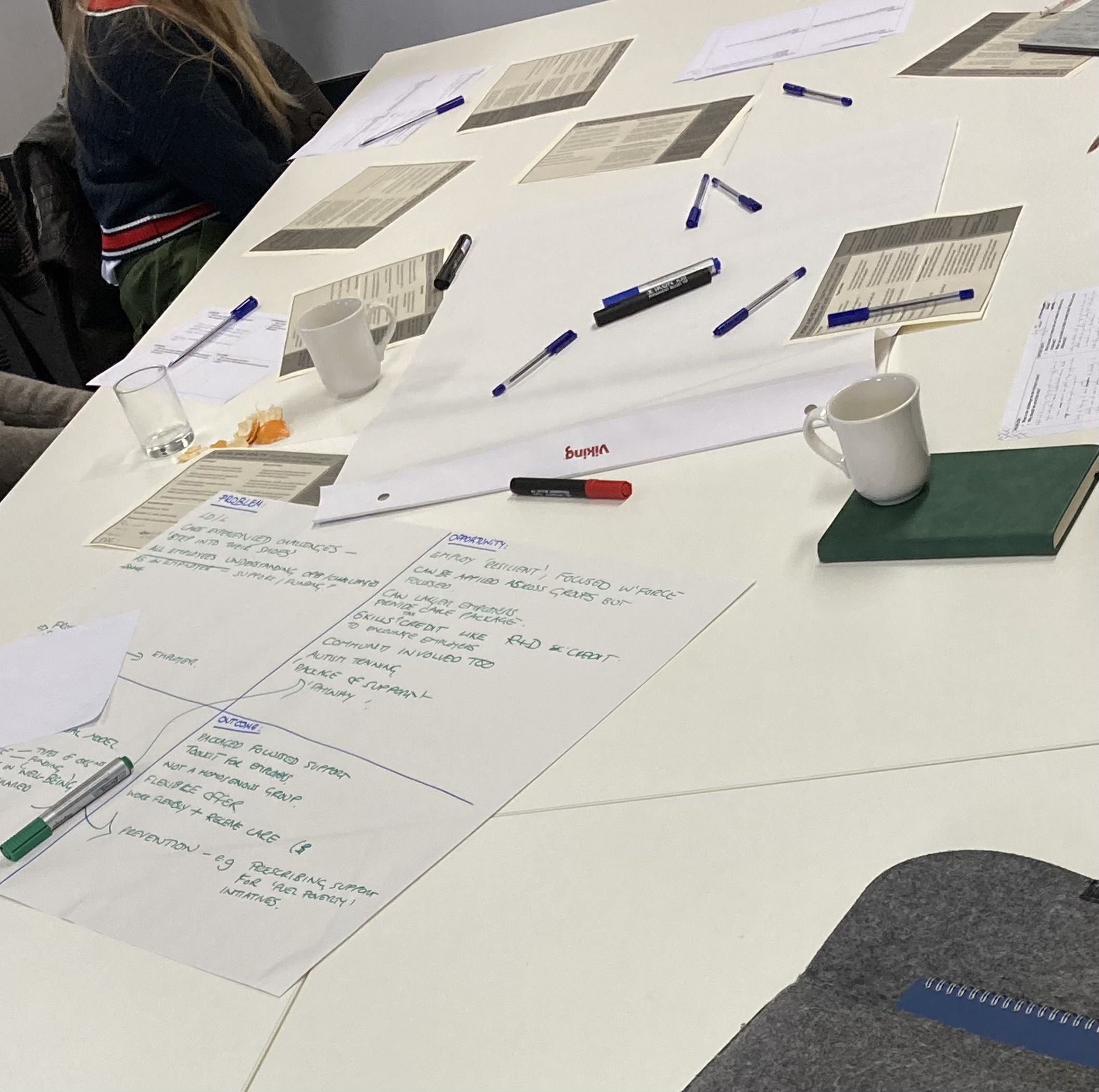 Flip charts and notes from the workshop